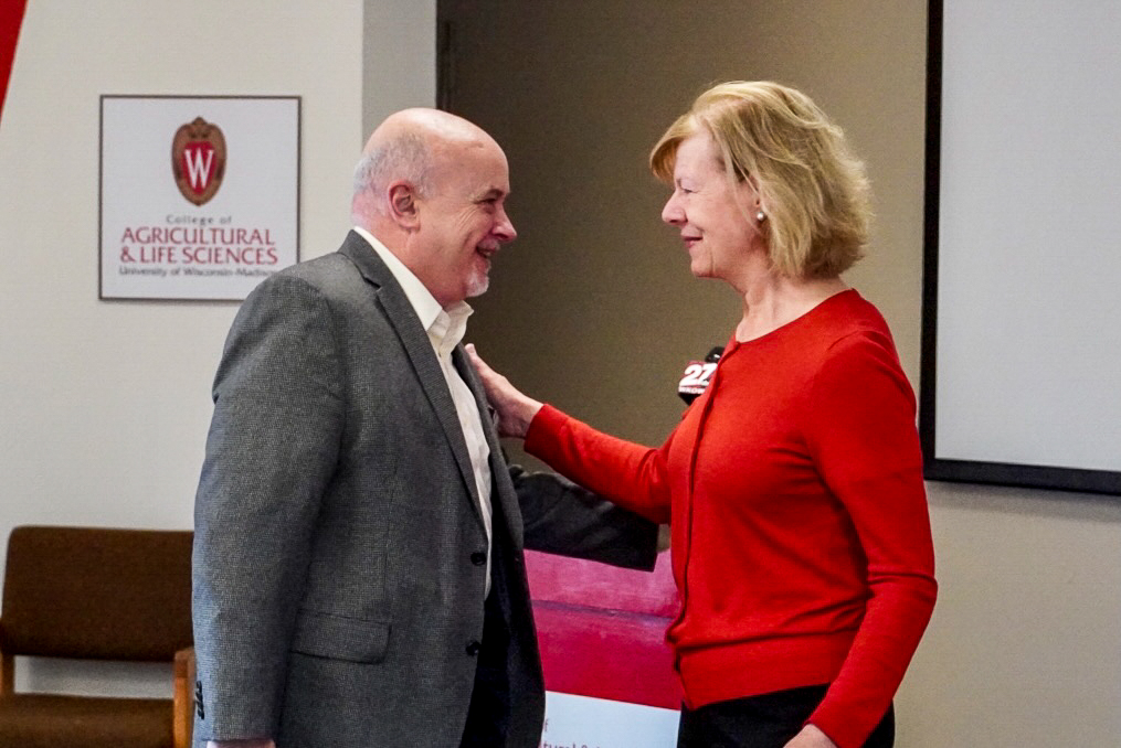 Rep. Pocan joined Senator Tammy Baldwin, UW-Madison Chancellor Rebecca Blank, and College of Agricultural and Life Sciences Dean Kate VandenBosch to announce new federal funds.