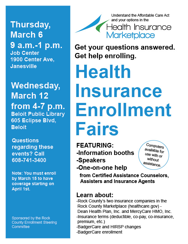 Rock County EnrollmentFairMarch6&12  poster 